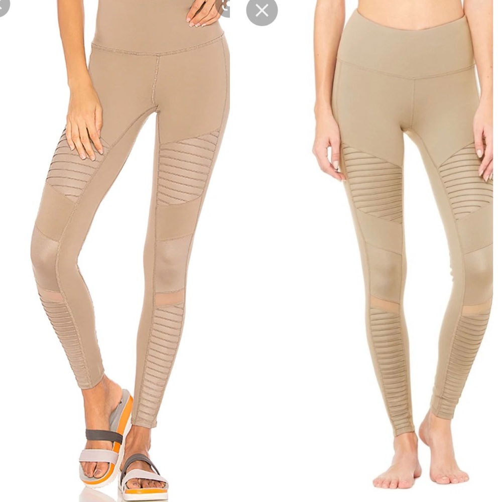 Alo Yoga Moto Legging in GRAVEL size XS